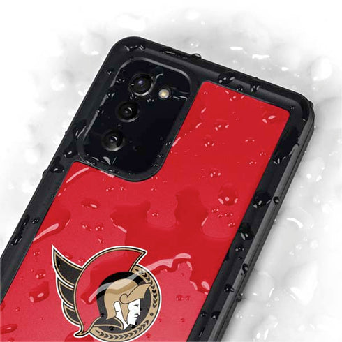 NHL Ottawa Senators Solid Background Galaxy Note20 5G Waterproof Case