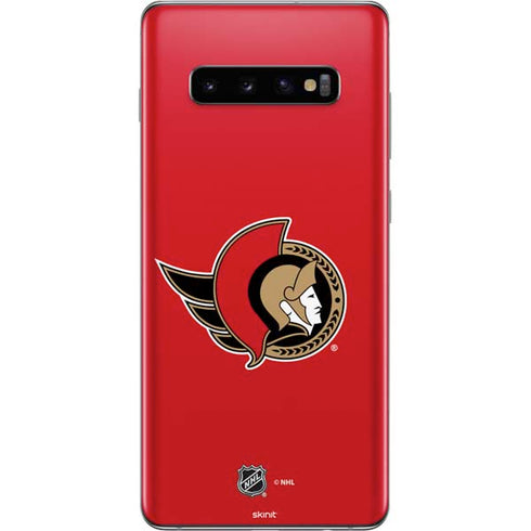 NHL Ottawa Senators Solid Background Galaxy S10 Plus Skin