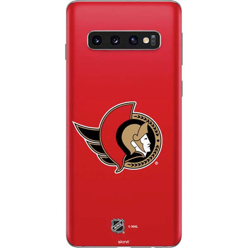 NHL Ottawa Senators Solid Background Galaxy S10 Skin