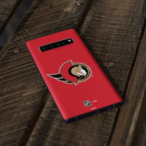 NHL Ottawa Senators Solid Background Galaxy S10 Skin