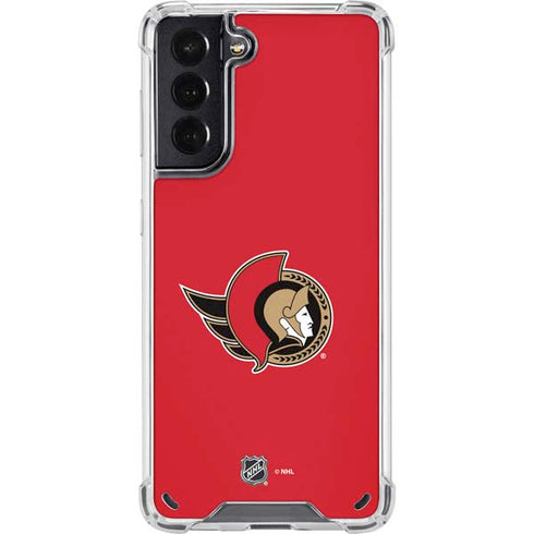NHL Ottawa Senators Solid Background Galaxy S21 5G Clear Case