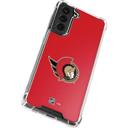 NHL Ottawa Senators Solid Background Galaxy S21 FE Clear Case