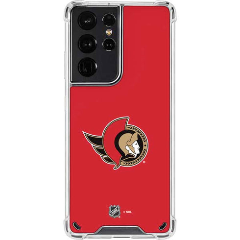 NHL Ottawa Senators Solid Background Galaxy S21 Ultra 5G Clear Case