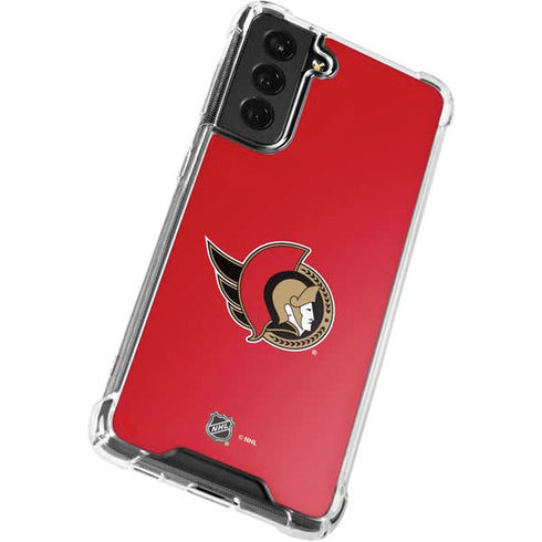 NHL Ottawa Senators Solid Background Galaxy S22 Plus Clear Case
