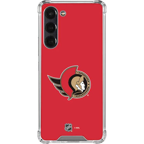 NHL Ottawa Senators Solid Background Galaxy S23 FE Clear Case
