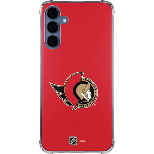 NHL Ottawa Senators Solid Background Galaxy S24 Clear Case