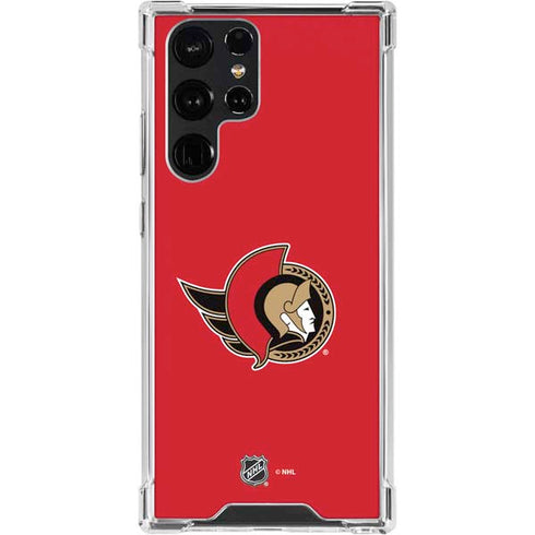 NHL Ottawa Senators Solid Background Galaxy S24 Ultra Clear Case