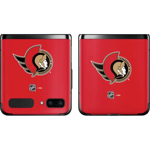 NHL Ottawa Senators Solid Background Galaxy Z Flip Skin
