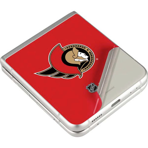 NHL Ottawa Senators Solid Background Galaxy Z Flip3 5G Skin