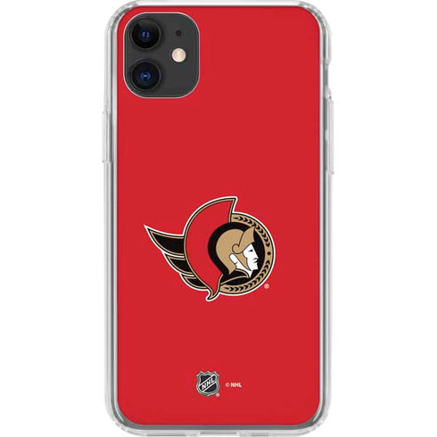 NHL Ottawa Senators Solid Background iPhone 11 Clear Case