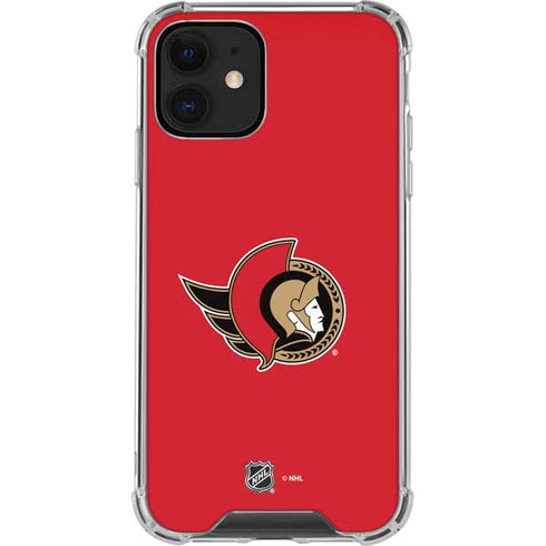 NHL Ottawa Senators Solid Background iPhone 12 Clear Case