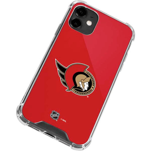 NHL Ottawa Senators Solid Background iPhone 12 Clear Case