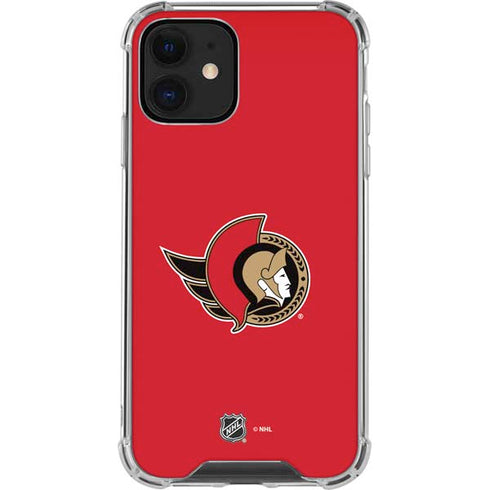 NHL Ottawa Senators Solid Background iPhone 12 Mini Clear Case