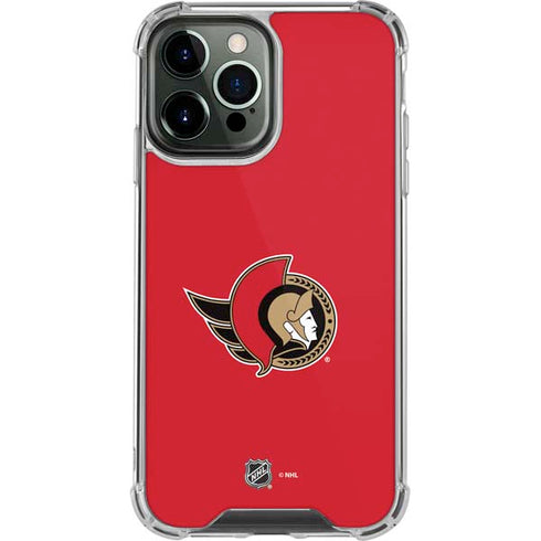 NHL Ottawa Senators Solid Background iPhone 13 Pro Max Clear Case