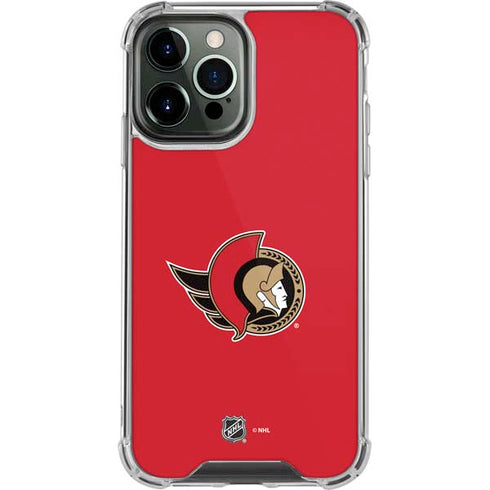 NHL Ottawa Senators Solid Background iPhone 14 Pro Max Clear Case