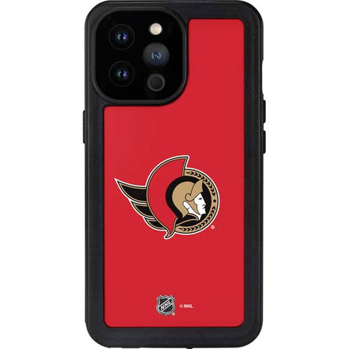 NHL Ottawa Senators Solid Background iPhone 14 Pro Max Waterproof Case
