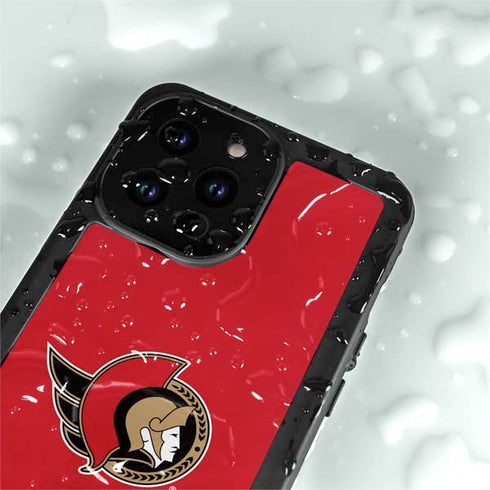 NHL Ottawa Senators Solid Background iPhone 14 Pro Max Waterproof Case