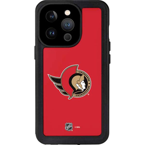 NHL Ottawa Senators Solid Background iPhone 14 Pro Waterproof Case