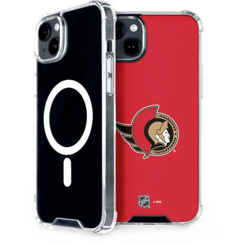 NHL Ottawa Senators Solid Background iPhone 15 Plus MagSafe Case