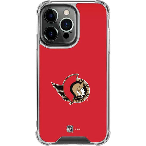 NHL Ottawa Senators Solid Background iPhone 15 Pro Clear Case