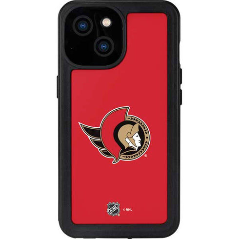 NHL Ottawa Senators Solid Background iPhone 15 Waterproof Case