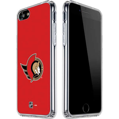 NHL Ottawa Senators Solid Background iPhone SE (2nd & 3rd Gen) Clear Case