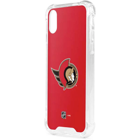 NHL Ottawa Senators Solid Background iPhone XS Clear Case