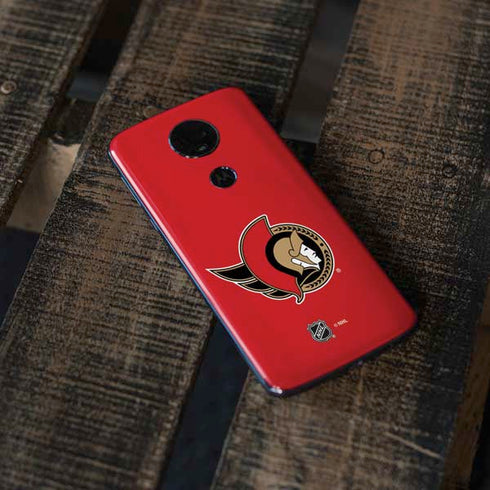 NHL Ottawa Senators Solid Background Moto E5 Plus Skin