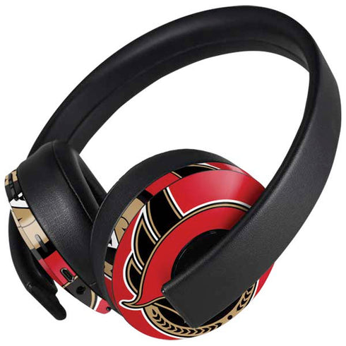 NHL Ottawa Senators Solid Background PlayStation 4 Gold Wireless Headset Skin