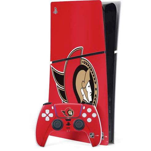 NHL Ottawa Senators Solid Background PS5 Slim Digital Edition Bundle Skin
