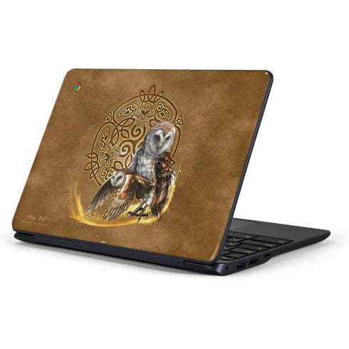 Brigid Ashwood Owl Celtic Knot Samsung Chromebook Skin