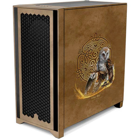 Brigid Ashwood Owl Celtic Knot Corsair 4000D Tempered Glass Mid-Tower ATX Case Skin
