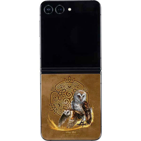 Owl Celtic Knot by Brigid Ashwood Galaxy Z Flip5 5G Skin
