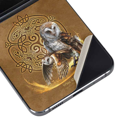 Owl Celtic Knot by Brigid Ashwood Galaxy Z Flip5 5G Skin