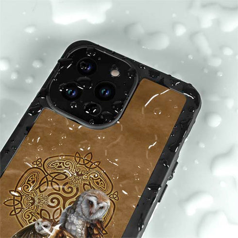 Brigid Ashwood Owl Celtic Knot iPhone 14 Pro Max Waterproof Case