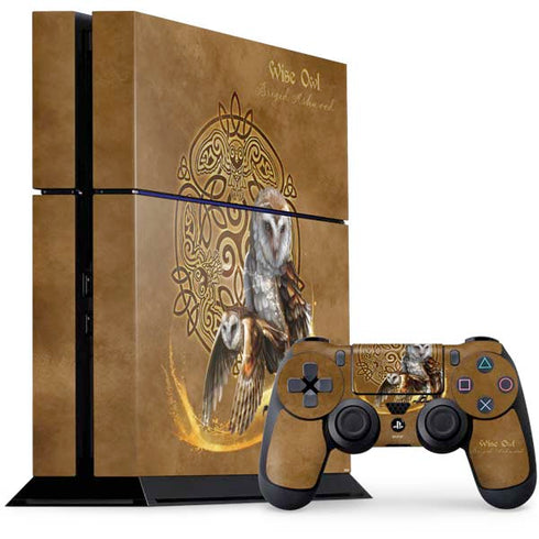 Brigid Ashwood Owl Celtic Knot PS4 Console and Controller Bundle Skin