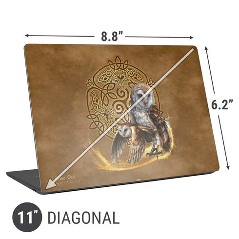 Brigid Ashwood Owl Celtic Knot Universal Laptop 11in (8.8 x 6.2in) Skin