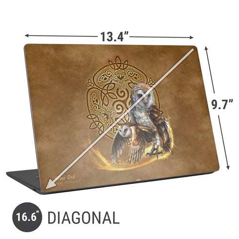 Brigid Ashwood Owl Celtic Knot Universal Laptop 16.6in (13.4 x 9.7in) Skin
