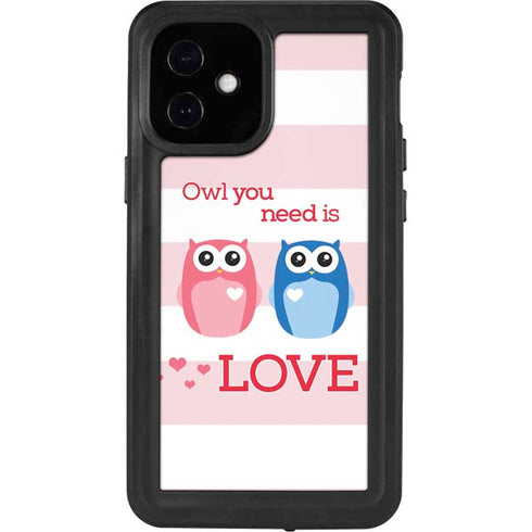 Owl Is All You Need iPhone 12 Mini Waterproof Case