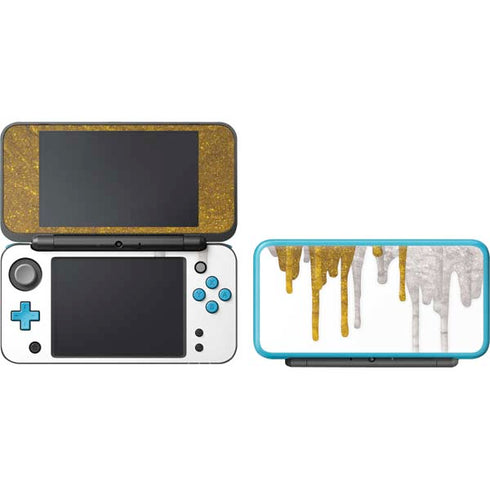 Paint Splatter Gold Nintendo 2DS XL (2017) Skin