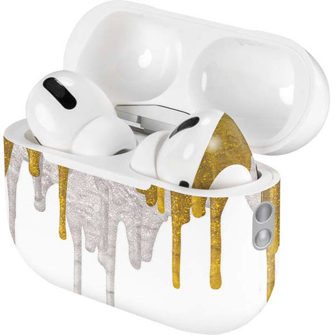 Paint Splatter Gold AirPods Pro 2nd Gen Skin