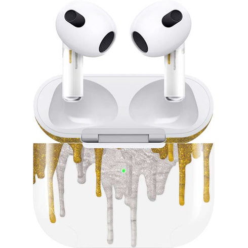 Paint Splatter Gold Apple AirPods (3rd Gen 2021) Skin