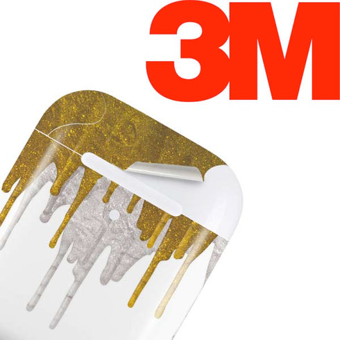 Paint Splatter Gold Apple AirPods Skin
