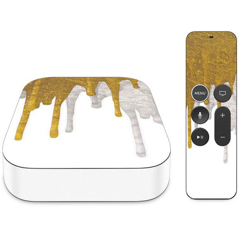 Paint Splatter Gold Apple TV Skin