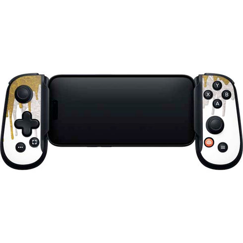Paint Splatter Gold Backbone One for iPhone Game Controller Skin