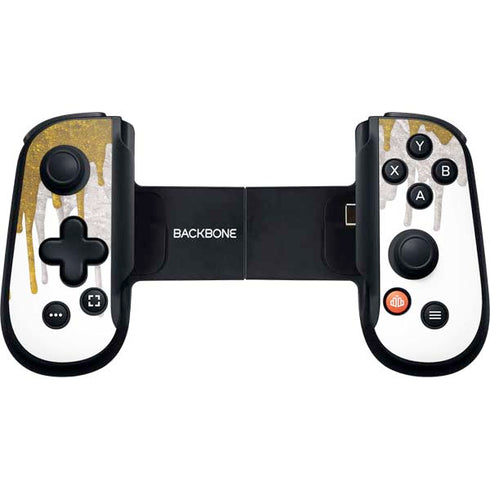 Paint Splatter Gold Backbone One for iPhone Game Controller Skin