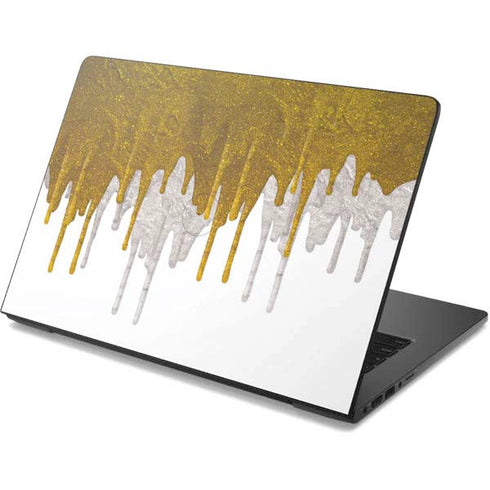 Paint Splatter Gold Dell Chromebook Skin