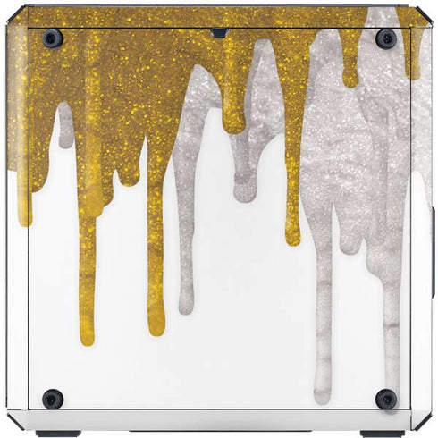 Paint Splatter Gold Cooler Master MasterBox Q300L Mini Tower Skin