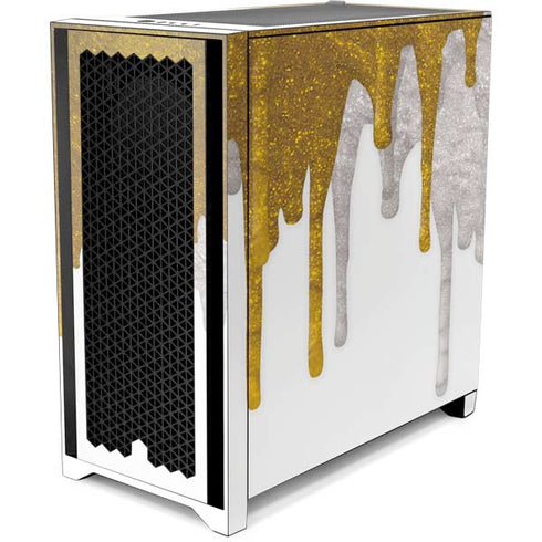 Paint Splatter Gold Corsair 4000D Tempered Glass Mid-Tower ATX Case Skin