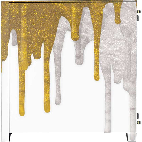 Paint Splatter Gold Corsair 4000D Tempered Glass Mid-Tower ATX Case Skin
